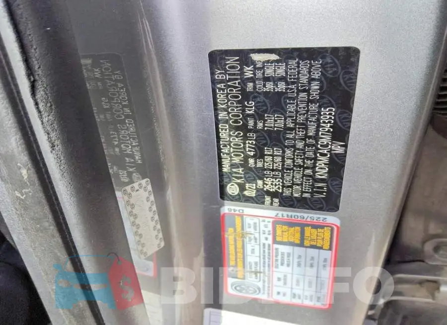 KNDPMCAC9M7943935 Photo# 5