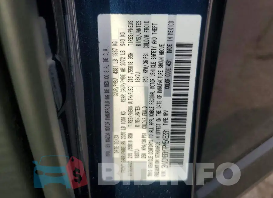 3MVDMBBM7PM545331 Photo# 13