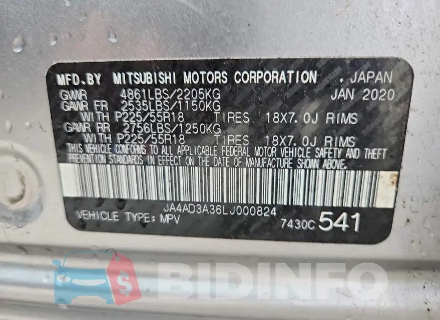 JA4AD3A36LJ000824 Photo# 14