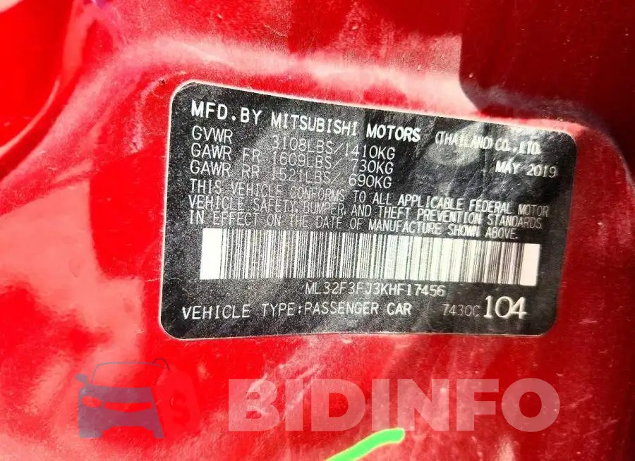ML32F3FJ3KHF17456 Photo# 12
