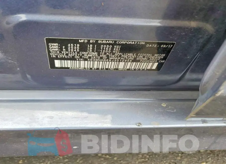 4S3BNAB69J3012956 Photo# 12