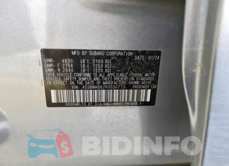 4S3BWAB67R3020773 Photo# 12