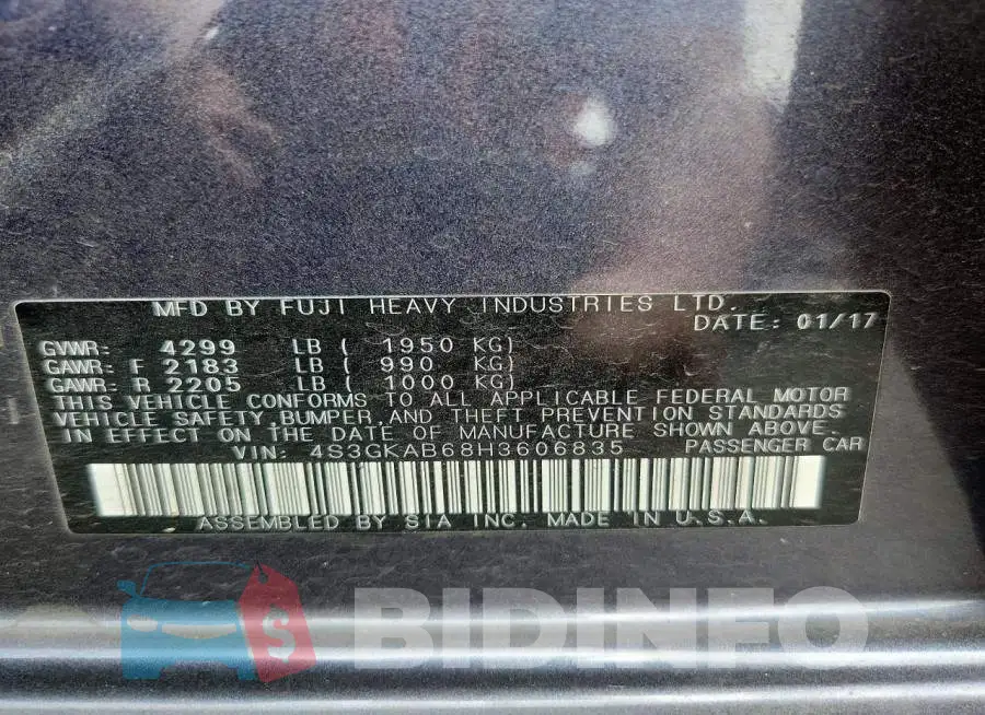 4S3GKAB68H3606835 Photo# 13