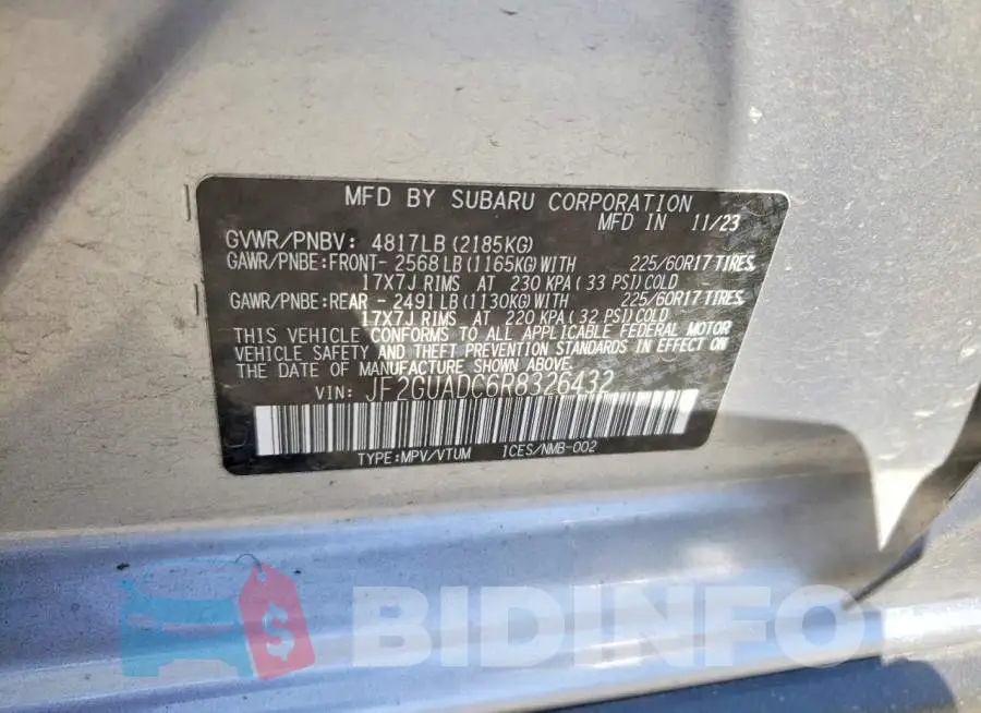 JF2GUADC6R8326432 Photo# 12