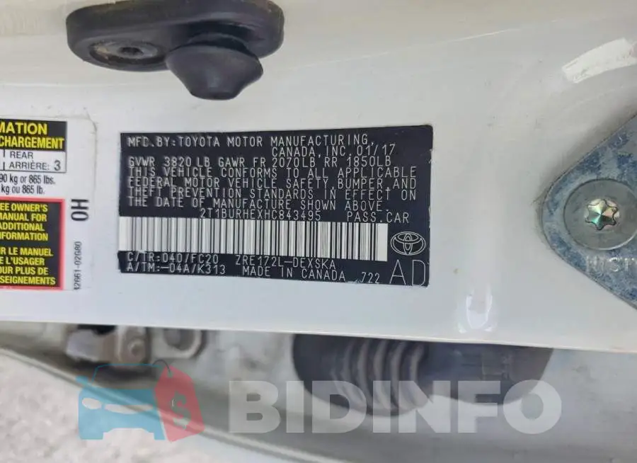2T1BURHEXHC843495 Photo# 12