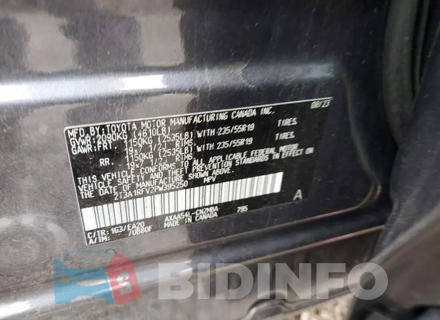 2T3A1RFV2PW395250 Photo# 13