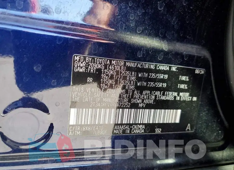 2T3A1RFV4RW472252 Photo# 13