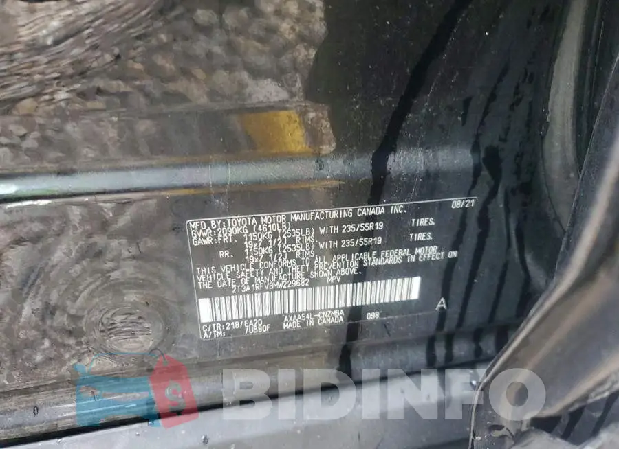 2T3A1RFV8MW229682 Photo# 13