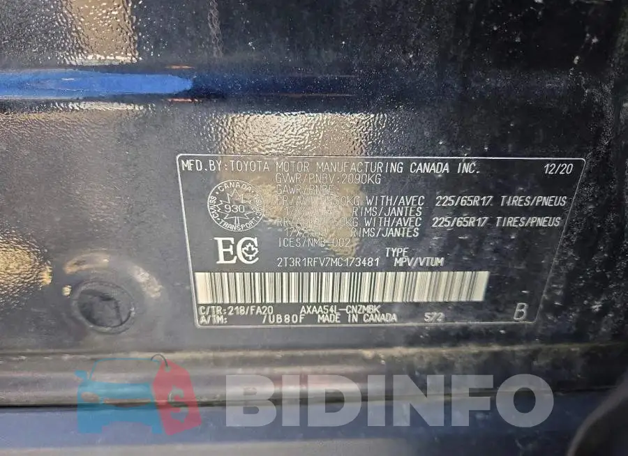 2T3R1RFV7MC173481 Photo# 13