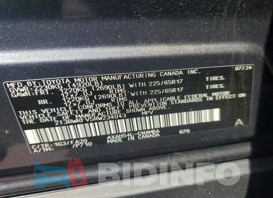 2T3RWRFV5RW234043 Photo# 13