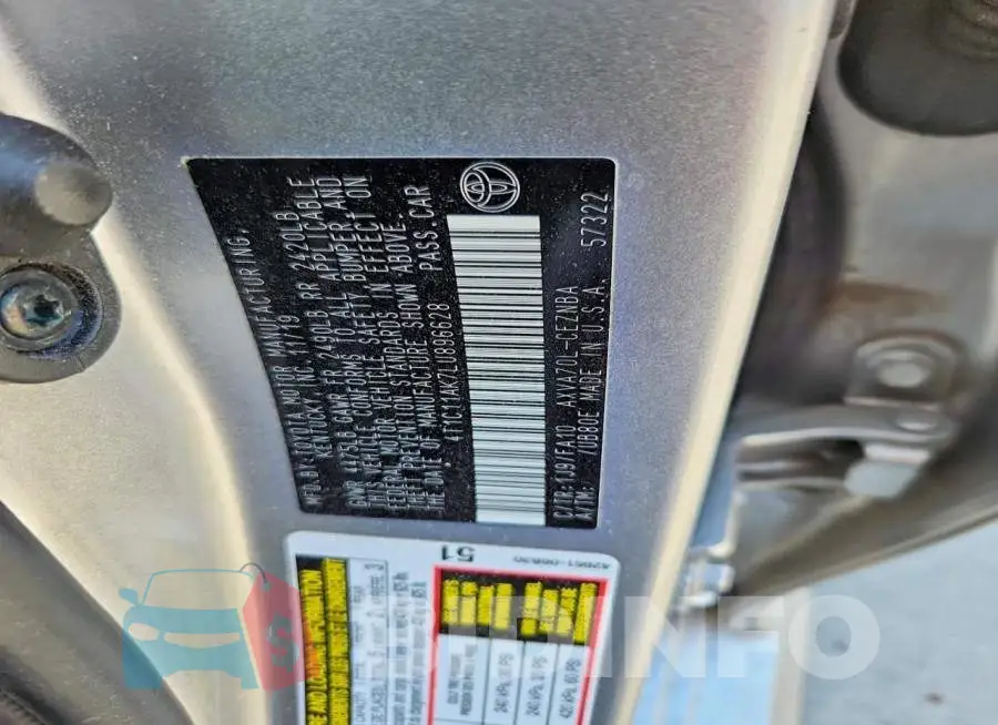 4T1C11AK7LU896628 Photo# 12