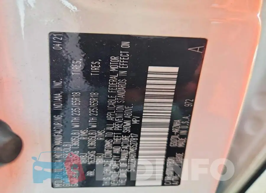 5TDZZRAH7MS527817 Photo# 13
