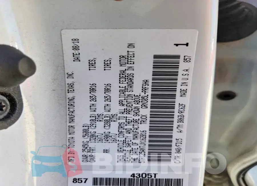 5TFCZ5AN7JX162016 Photo# 12
