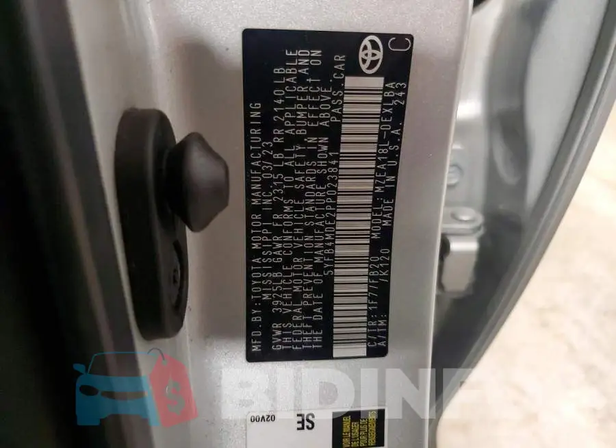 5YFB4MDE2PP023841 Photo# 12