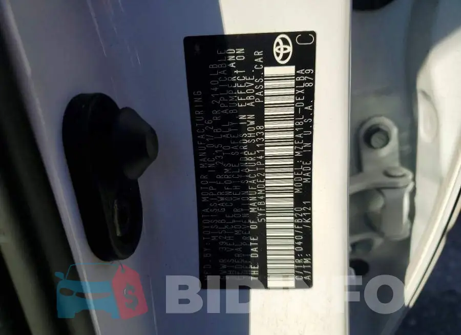 5YFB4MDE2TP411338 Photo# 13