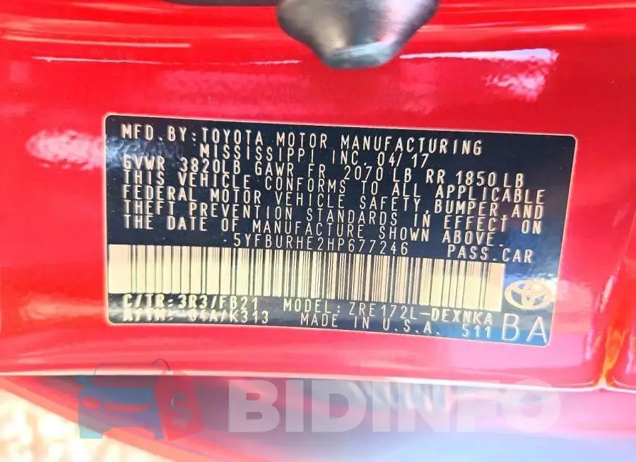 5YFBURHE2HP677246 Photo# 12