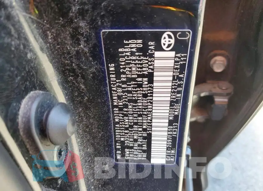 5YFEPMAE8NP281173 Photo# 12