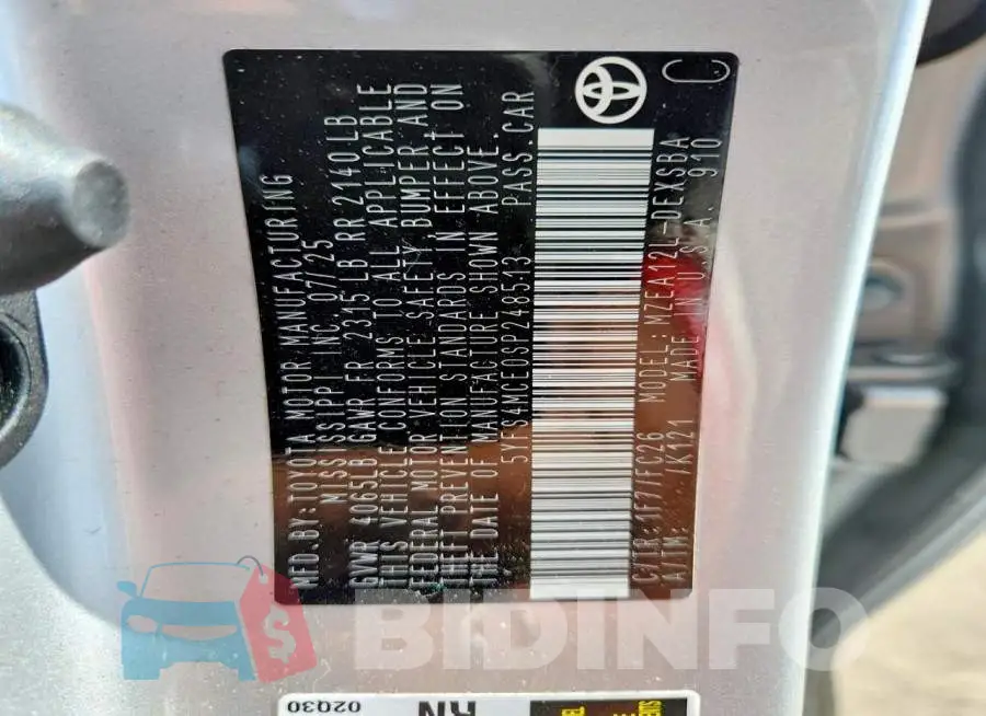 5YFS4MCE0SP248513 Photo# 12