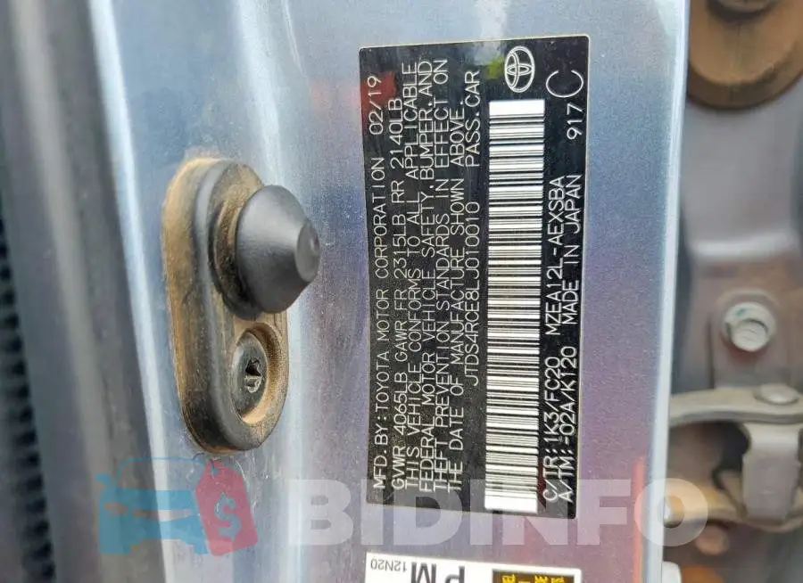 JTDS4RCE8LJ010010 Photo# 12