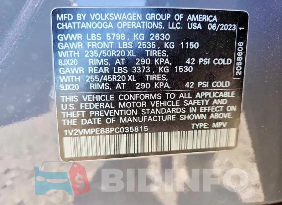 1V2VMPE88PC035815 Photo# 12