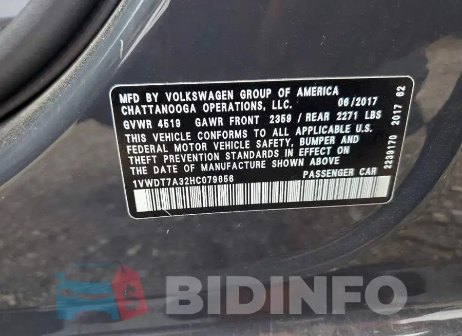 1VWDT7A32HC079656 Photo# 12