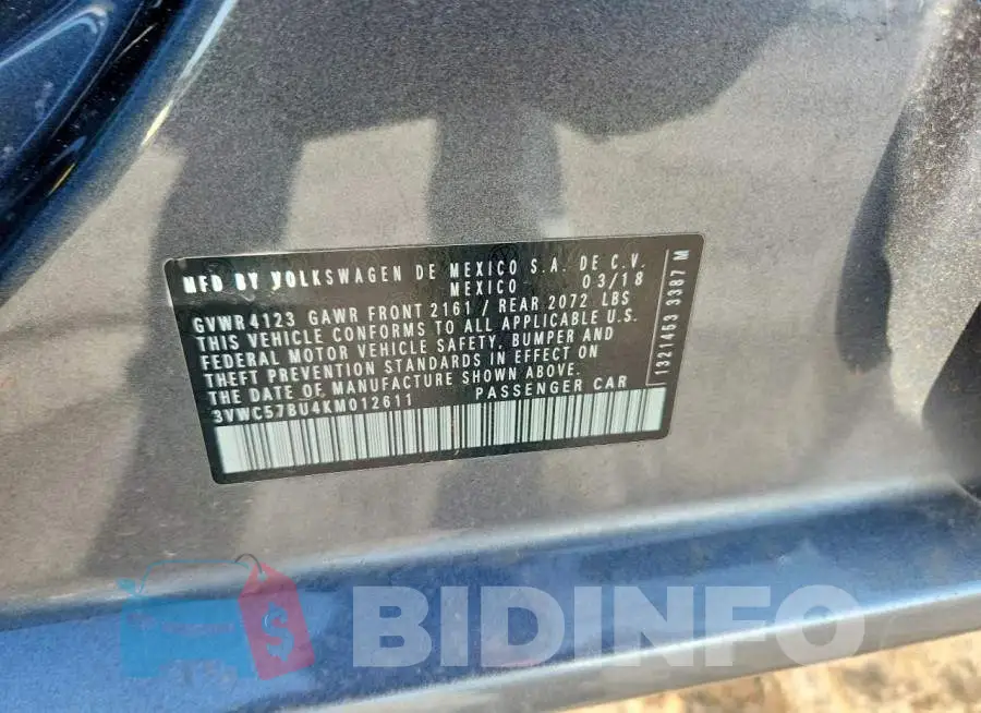 3VWC57BU4KM012611 Photo# 13