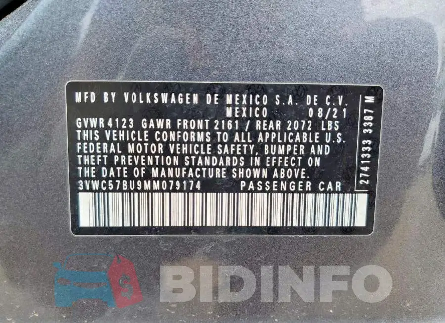 3VWC57BU9MM079174 Photo# 12
