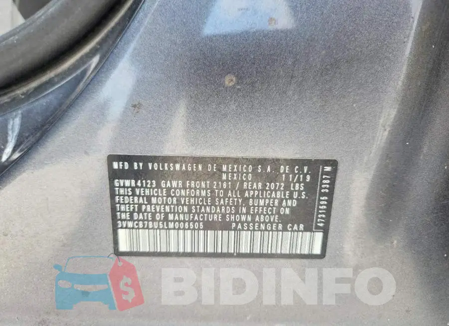 3VWCB7BU5LM006505 Photo# 12