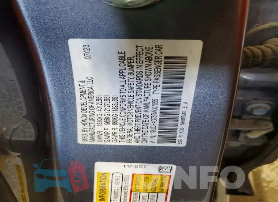 19UDE4G76RA007055 Photo# 13