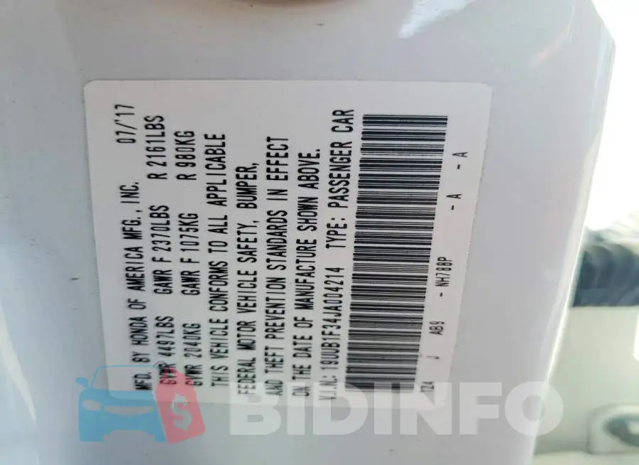 19UUB1F34JA004214 Photo# 12