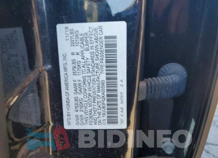 19UUB3F62KA005983 Photo# 12