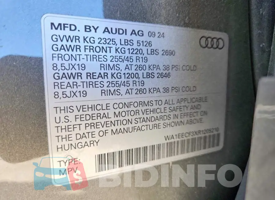 WA1EECF3XR1205210 Photo# 13