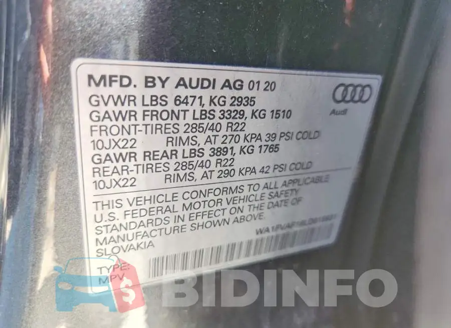 WA1FVAF18LD015631 Photo# 13