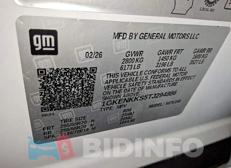 1GKENKKS5TJ294886 Photo# 13