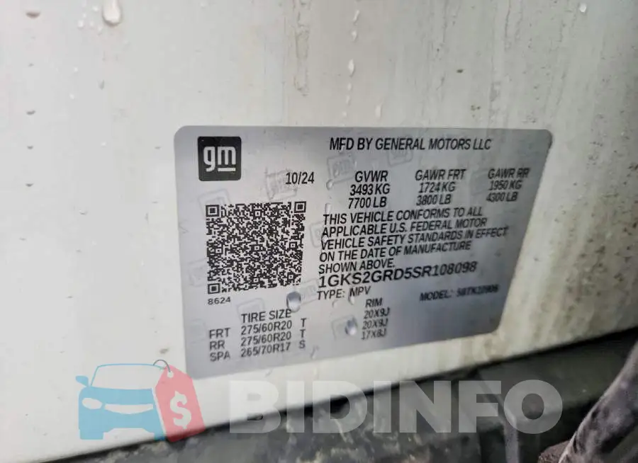 1GKS2GRD5SR108098 Photo# 14
