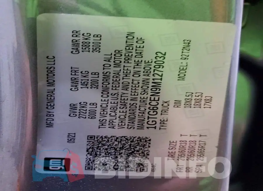 1GTG6CEN9M1279032 Photo# 12