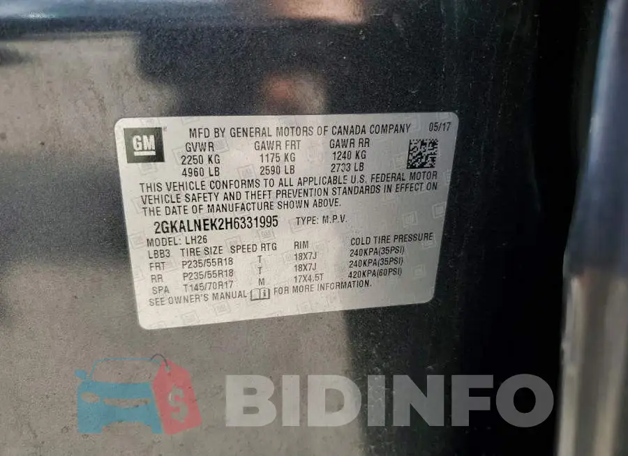 2GKALNEK2H6331995 Photo# 14