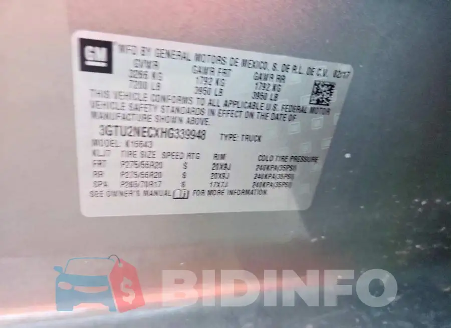 3GTU2NECXHG339948 Photo# 12