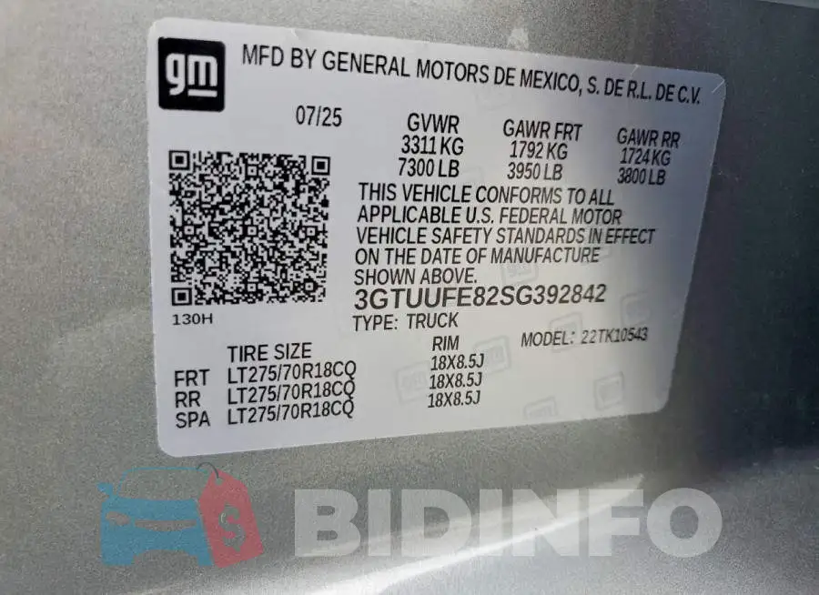 3GTUUFE82SG392842 Photo# 12