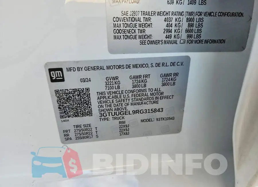 3GTUUGEL9RG315843 Photo# 12