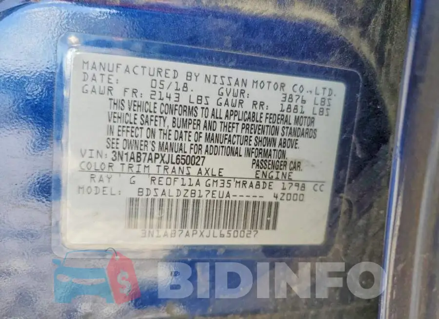 3N1AB7APXJL650027 Photo# 12