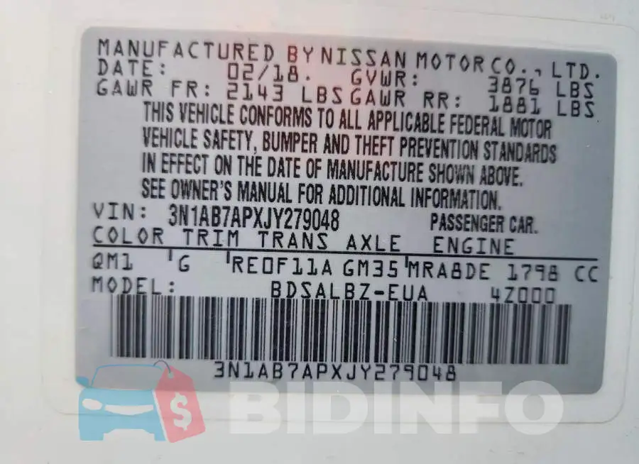 3N1AB7APXJY279048 Photo# 12