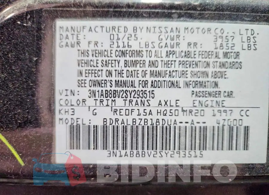 3N1AB8BV2SY293515 Photo# 13