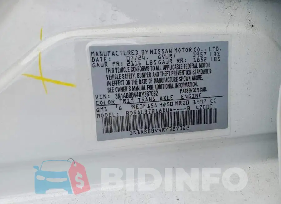 3N1AB8BV4RY387082 Photo# 13