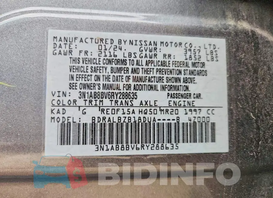 3N1AB8BV6RY288635 Photo# 12