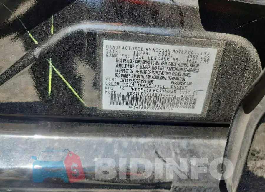 3N1AB8BV7RY249505 Photo# 12
