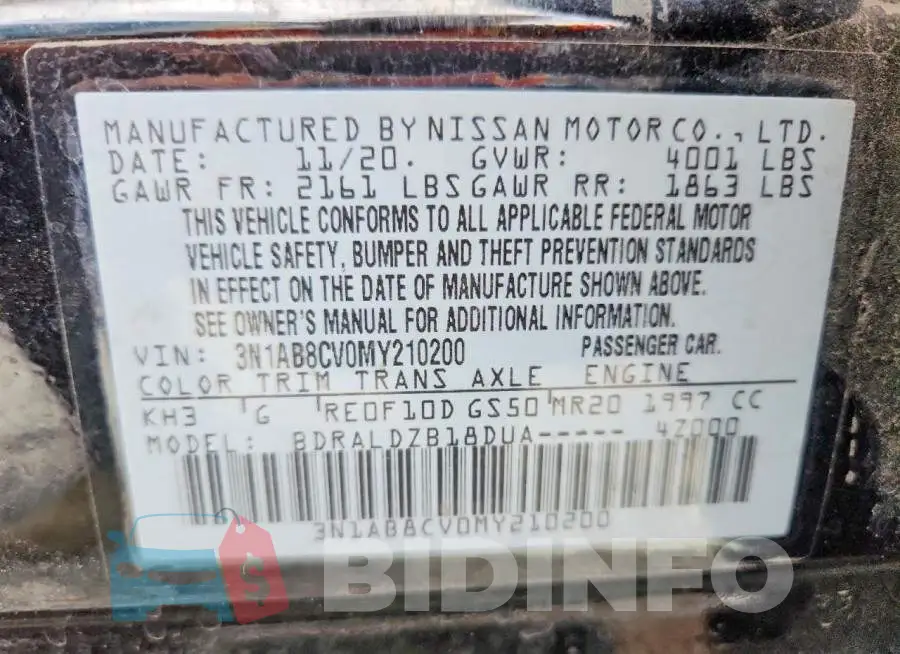 3N1AB8CV0MY210200 Photo# 12