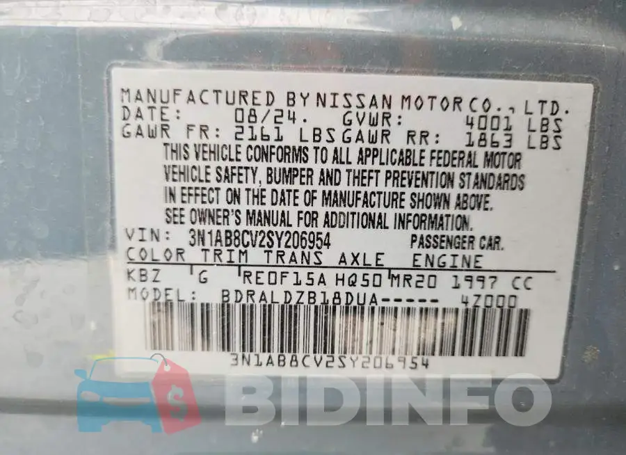 3N1AB8CV2SY206954 Photo# 13
