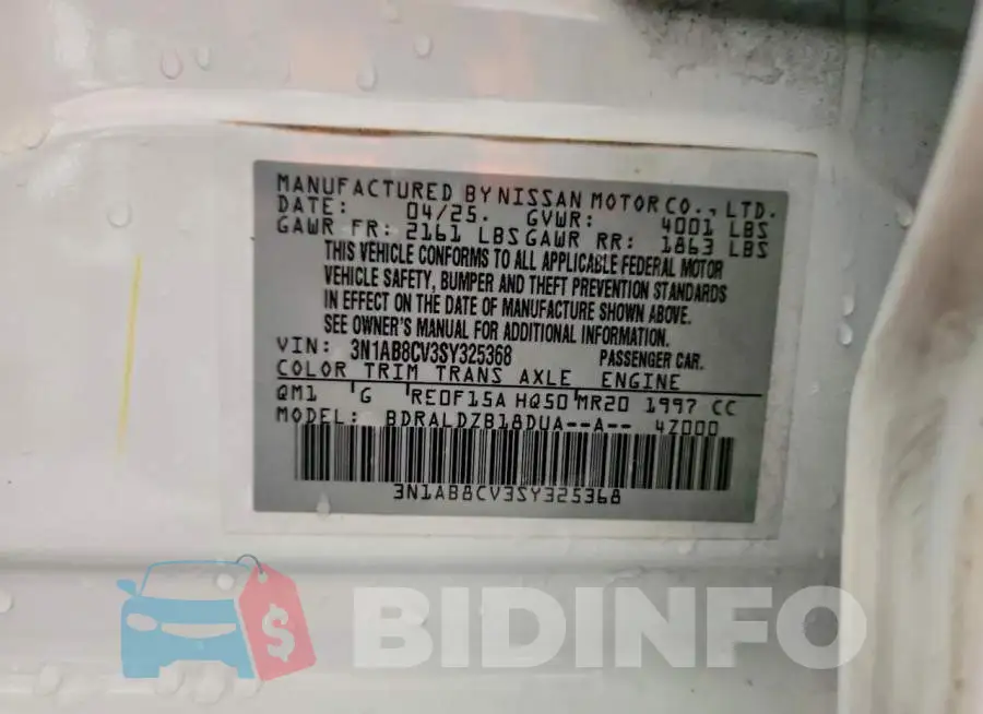 3N1AB8CV3SY325368 Photo# 12