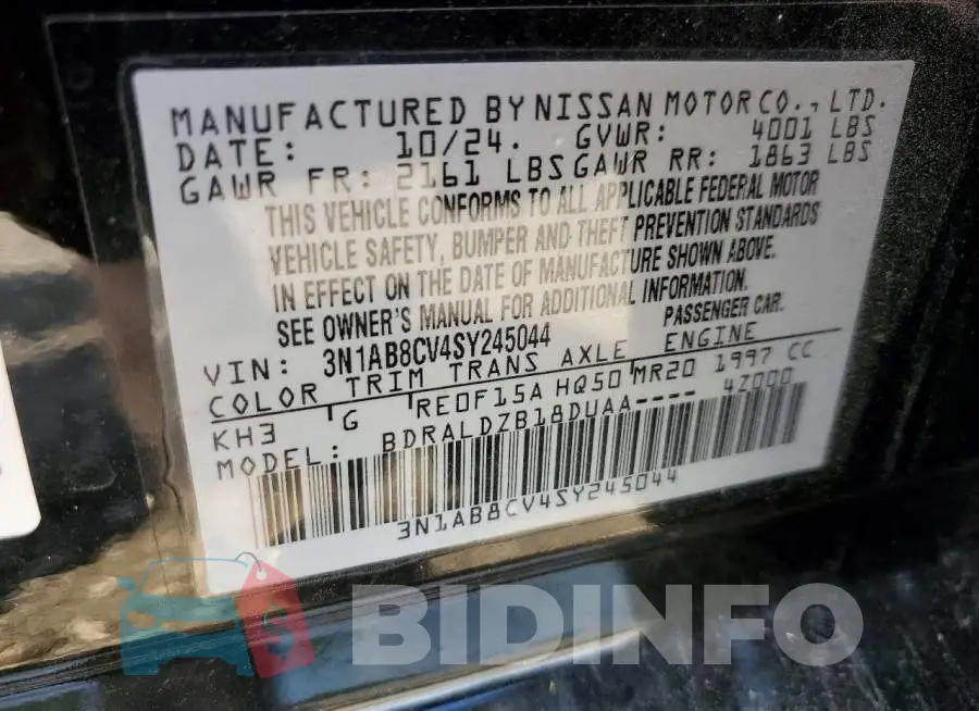 3N1AB8CV4SY245044 Photo# 12